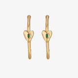 Leaf Hoops Green - Ohrhänger - 18kt vergoldet