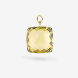Lemon Quarz Pendant - Kettenanhänger - 14kt Gold