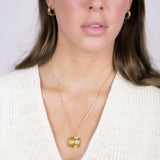 Lemon Quarz Pendant - Kettenanhänger - 14kt Gold