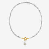 Bicolor Big Link + Baroque Pearl - Halsketten - Bicolor
