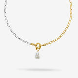 Bicolor Friend 42cm + Baroque Pearl - Halsketten - Bicolor