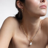 Bicolor Friend 42cm + Baroque Pearl - Halsketten - Bicolor