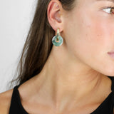 Oval Creoles + Double Medium Prase - Creolen - 18k vergoldet