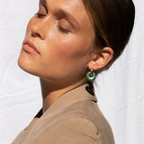 Round Creoles + Double Medium Prase - Creolen - 18k vergoldet