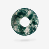 Medium Moss Agate - Kreolen Anhänger