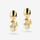 Amelie Oval Golden Shadow - Ohrhänger - 18k vergoldet