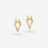 Square Diamond - Creolen - 585 Gold