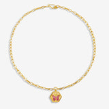 Fire Butterfly Pink - Halsketten - 18k vergoldet