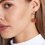 Ladybug Big - Single Ohrring - 18k vergoldet