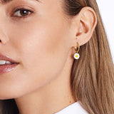 Daisy White - Single Ohrring - 18k vergoldet