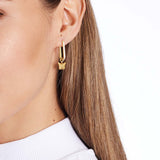 Naked Charm Oval Butterfly - Single Ohrring - 18k vergoldet