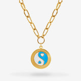 Yinyang Blue - Halsketten - 18k vergoldet