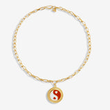 Yinyang Red - Halsketten - 18k vergoldet