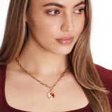 Yinyang Red - Halsketten - 18k vergoldet
