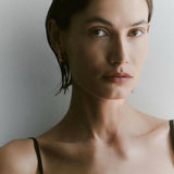 Wave Gold Hoop Earrings - Ohrhänger