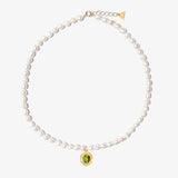 Naked Dreamy Crystal Pearl Necklace - Halskette - 18k vergoldet