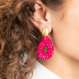Drop S Marquis Fuchsia Milk - Ohrhänger - 18kt vergoldet