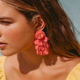 Pink Earrings Mira Sequin Wild Waterfall - Ohrhänger - 24kt vergoldet