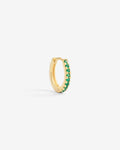 Kylee Hoop Medi Green – Single-Ohrring – 18kt vergoldet