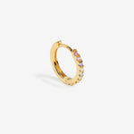 Kylee Hoop Medi Pastel Rainbow – Single-Earring – 18kt Gold-Plated