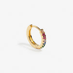 Kylee Hoop Medi Rainbow – Single-Earring – 18kt Gold-Plated
