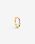 Kylee Hoop Medi Rainbow – Single-Ohrring – 18kt vergoldet