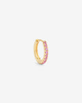 Kylee Hoop Medi Pink – Single-Ohrring – 18kt vergoldet