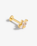 Crystal Petals Piercing – Stud Earrings – 18ct Gold-Plated