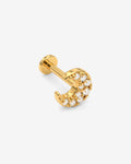 Half Moon Piercing – Ohrstecker – 18kt vergoldet