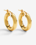 Small – Hoop Earrings – 18ct Gold–Plated