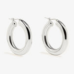 Medium - Hoop Earrings - Silver