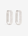 Chloe Pavé – Hoop Earrings – Silver