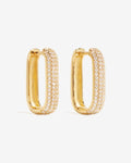 Chloe Pavé – Hoop Earrings – 18ct Gold–Plated