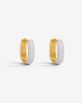 Chloe Mini Pavé - Hoop Earrings - 18ct Gold–Plated