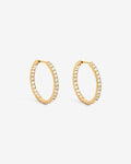 Lillian Medium Pavé - Hoop Earrings - 18ct Gold–Plated