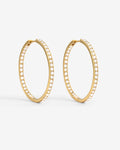 Lillian Biggie Pavé - Hoop Earrings - 18ct Gold–Plated