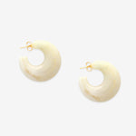 Moon Earring Pearl Marble – Creolen – vergoldet