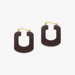 Dice Earrings Taupe – Creolen – 18kt vergoldet