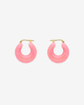 Circlet Earring Neon Pink marble – Hoop Earrings – Gold-Plated