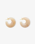 Moon Earring honey marble – Hoop Earrings – Gold-Plated