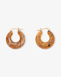 Circlet Earring bernstein - Creolen - gelb vergoldet