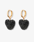 Jelly Heart Pendant Hoops Midnight - Creolen - 18kt vergoldet