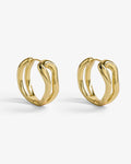 Melina Sculpted Medium - Earrings - 18ct Gold-Plated