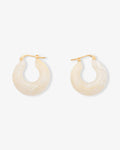 Circlet Earring Pearl Marble - Creolen - gelb vergoldet