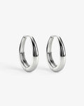 Divine Oval Hoops - Creolen - versilbert