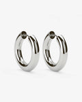 Maxi Solid Hoops - Hoop Earrings -  Silver-Plated