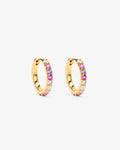 Tennis Sunset Pink - Creolen - 18kt vergoldet
