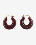 Circlet Bordeaux Marble - Creolen - 14kt vergoldet