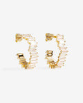 Baguette Hoops  – Ohrringe – 18kt vergoldet
