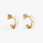 Baguette Hoops Mini - Earrings - 18kt Gold-Plated